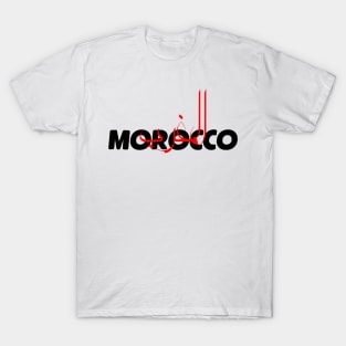 MOROCCO STICKER BLACK AND RED WITH ARABIC sticker / t-shirt T-Shirt